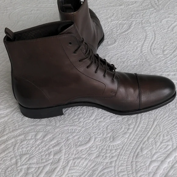 Prada Men's Brown Lace-up Boots